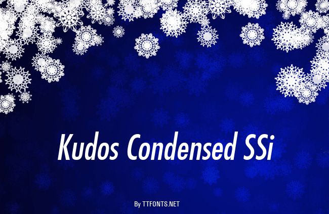Kudos Condensed SSi example